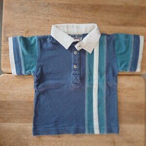 SPORT GEAR multi color stripe S/S polo shirt sz 18 mos. baby boy